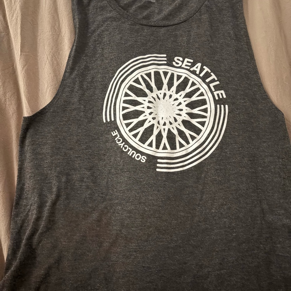 Gray Soulcycle Seattle Graphic Tank Top